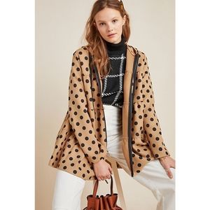 Eva Franco Anthropologie Tiered Polka Dot Coat